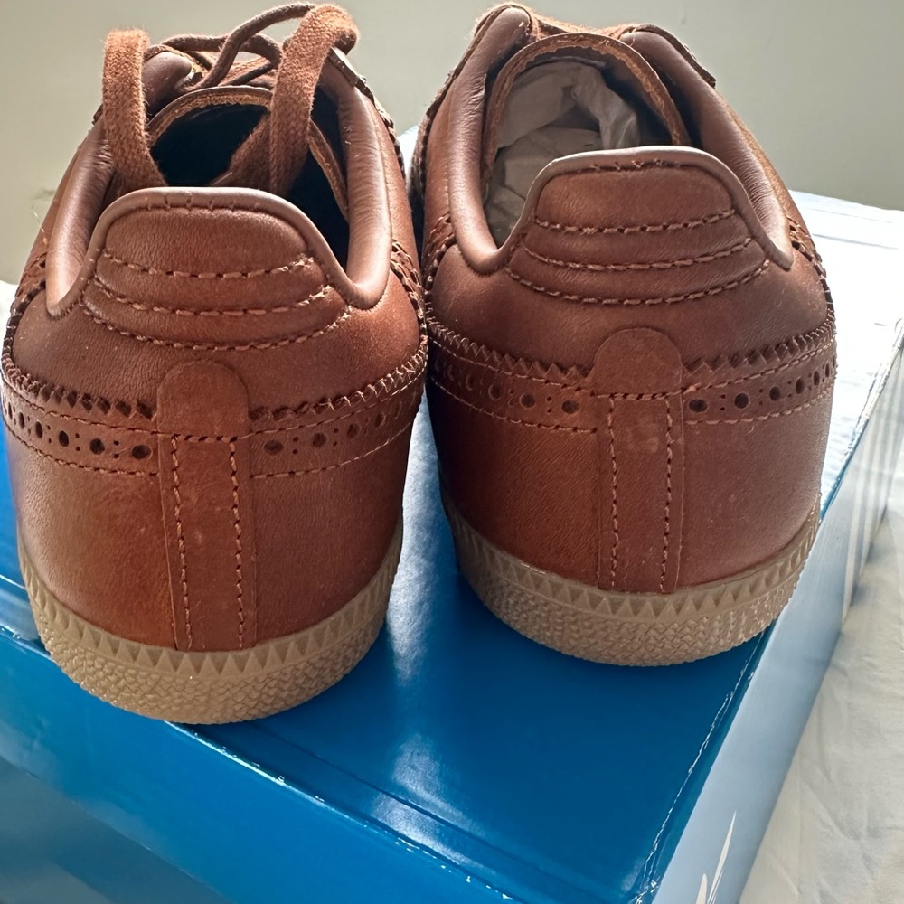 Men size 6.5 / Woman size 7.5 samba camel adidas sneakers brand new - Picture 5 of 11